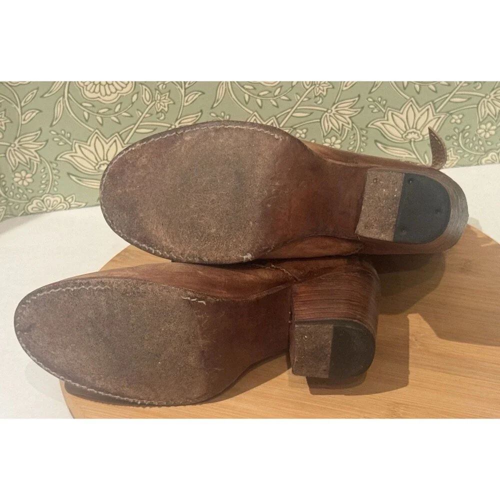 Bed Stu Cobbler Distressed Style Ankle Soft Leather Brown Boots Women’s Sz 6